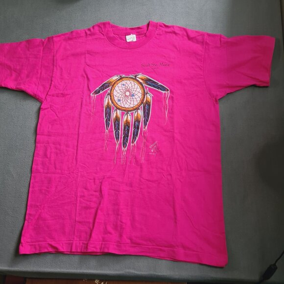 Fruit of the Loom Unisex Vintage T-shirt Dreamcatcher Size XL Native American - Picture 3 of 7